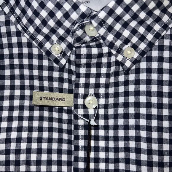 Goodfellow & Co Men’s Adaptive Button-Down Shirt | Navy & White | Size L | NWT - Picture 4 of 6